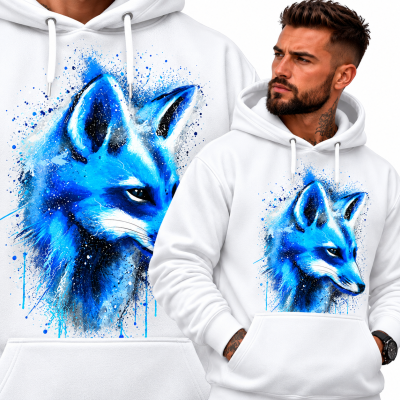 BLUZA Z KAPTUREM ZWIERZĘTA   LIS